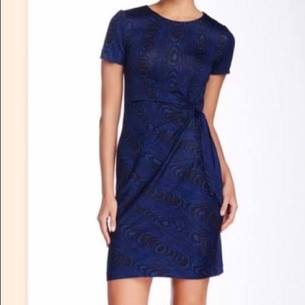 DVF Diane von Furstenburg Zoe wrap Dress In black and blue